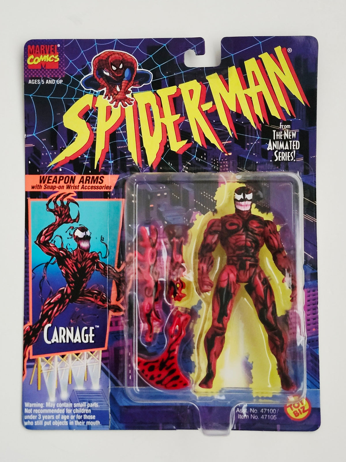 Spider-Man Carnage with Weapon Arms 5-Inch Action Figure