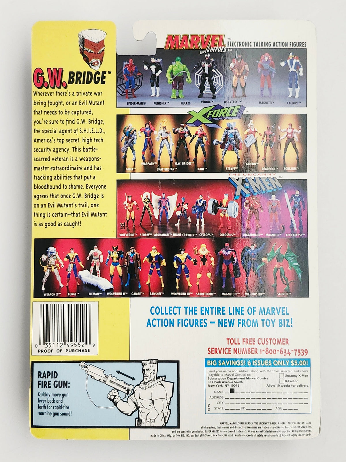 X-Men/X-Force G.W. Bridge 5-Inch Action Figure