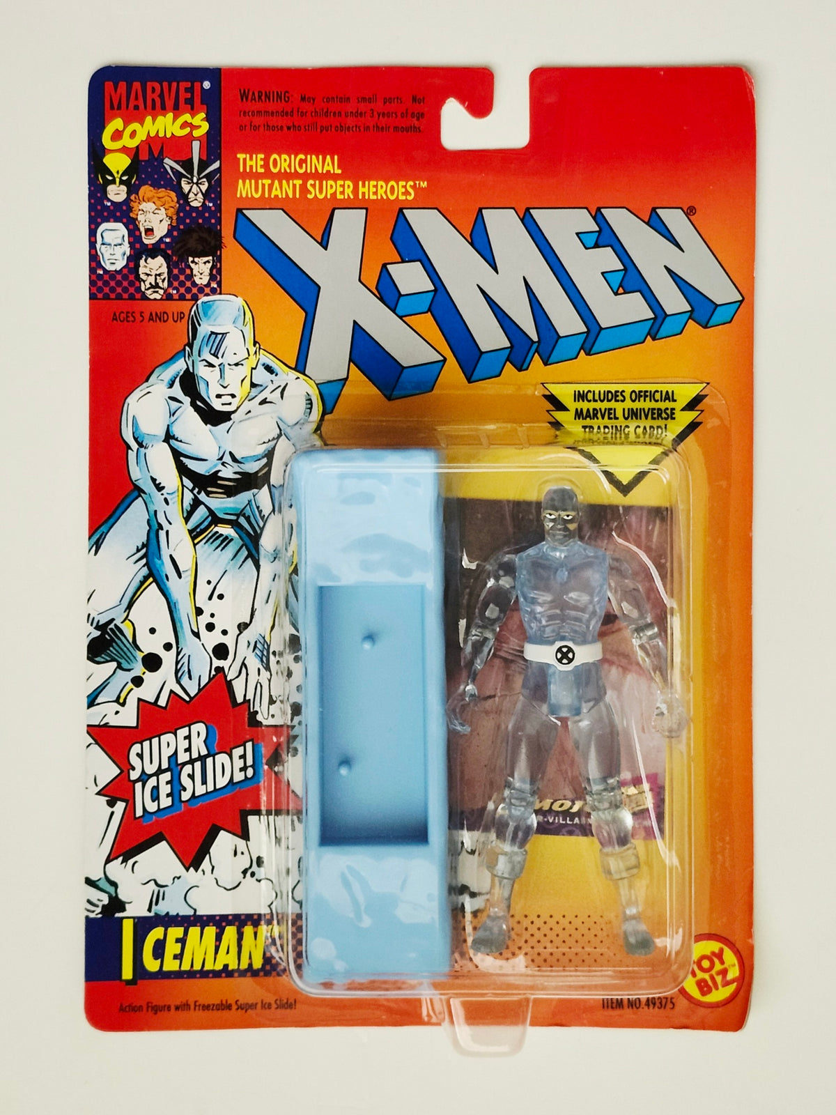X-Men Iceman with Super Ice Slide (Blue) 5-Inch Action Figure, 1993