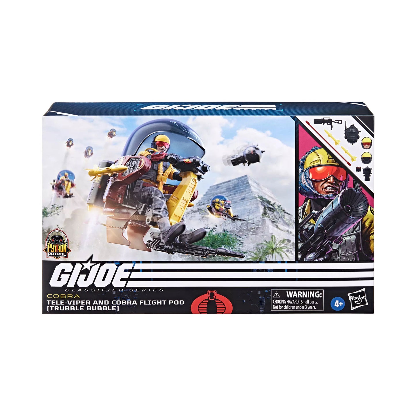 G.I. Joe Classified Series Python Patrol Tele-Viper and Cobra Flight Pod (Trubble Bubble) 6-Inch Action Figure and Vehicle