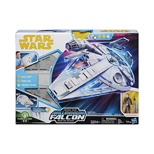 Star Wars Force Link 2.0 Kessel Run Millennium Falcon and Han Solo 3.75-Inch Scale Vehicle with Action Figure