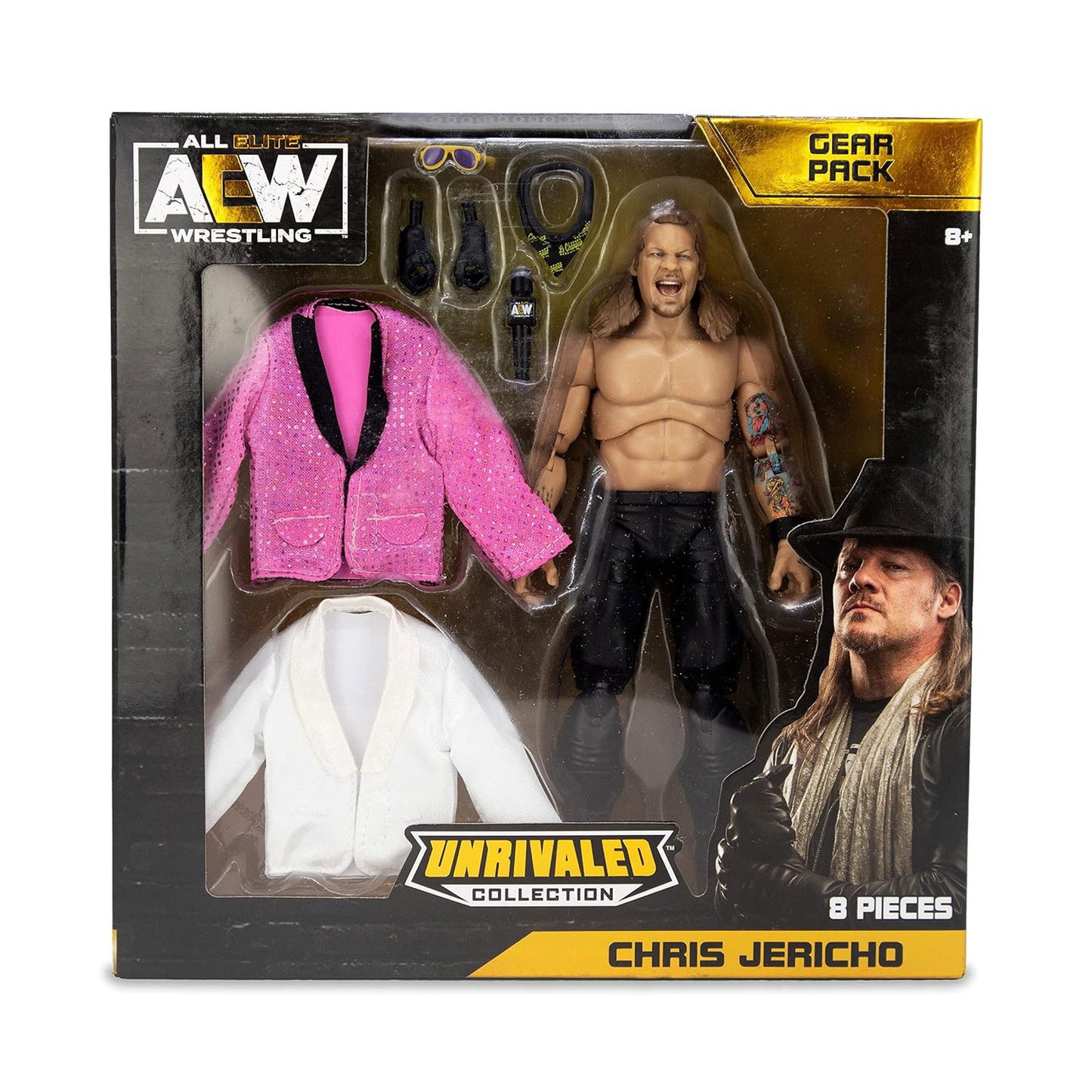 AEW Unrivaled Collection Chris Jericho Gear Pack and Action Figure