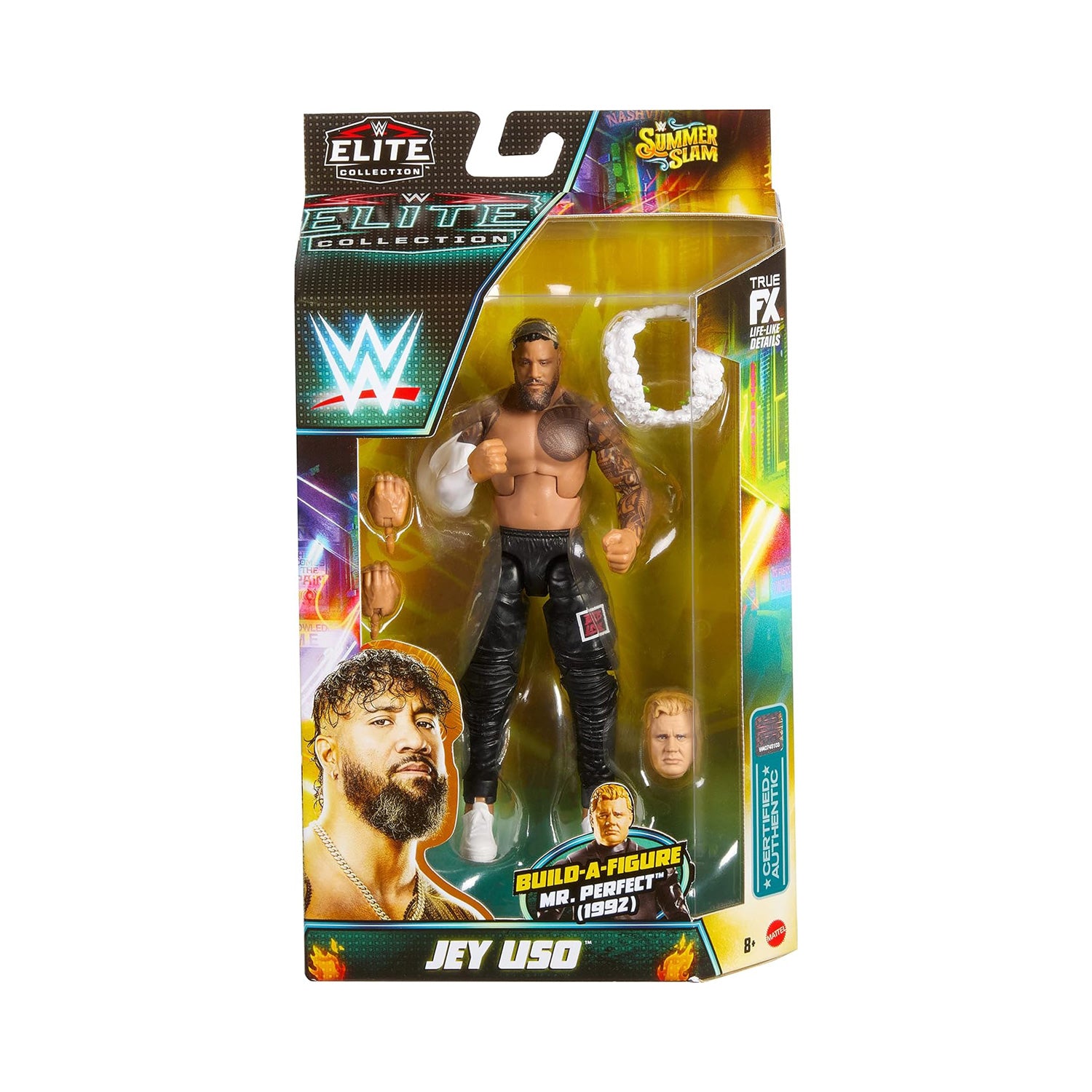 WWE Elite Summer Slam Jey Uso Action Figure and Mr. Perfect (1992