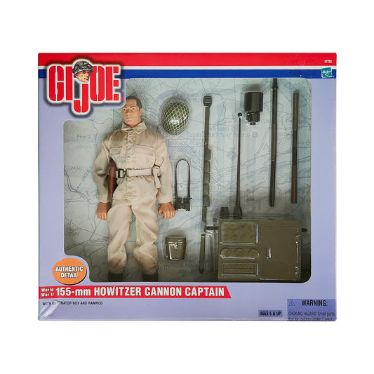 G.I. Joe World War II 155-mm Howitzer Cannon Captain 12-Inch Action Figure Set