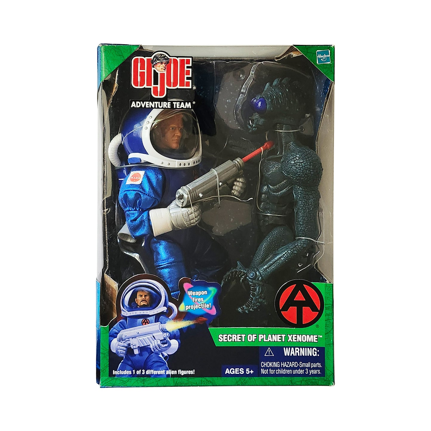G.I. Joe Adventure Team Secret of Planet Xenome with Blue Alien (Caucasian) 12-Inch Action Figure Set