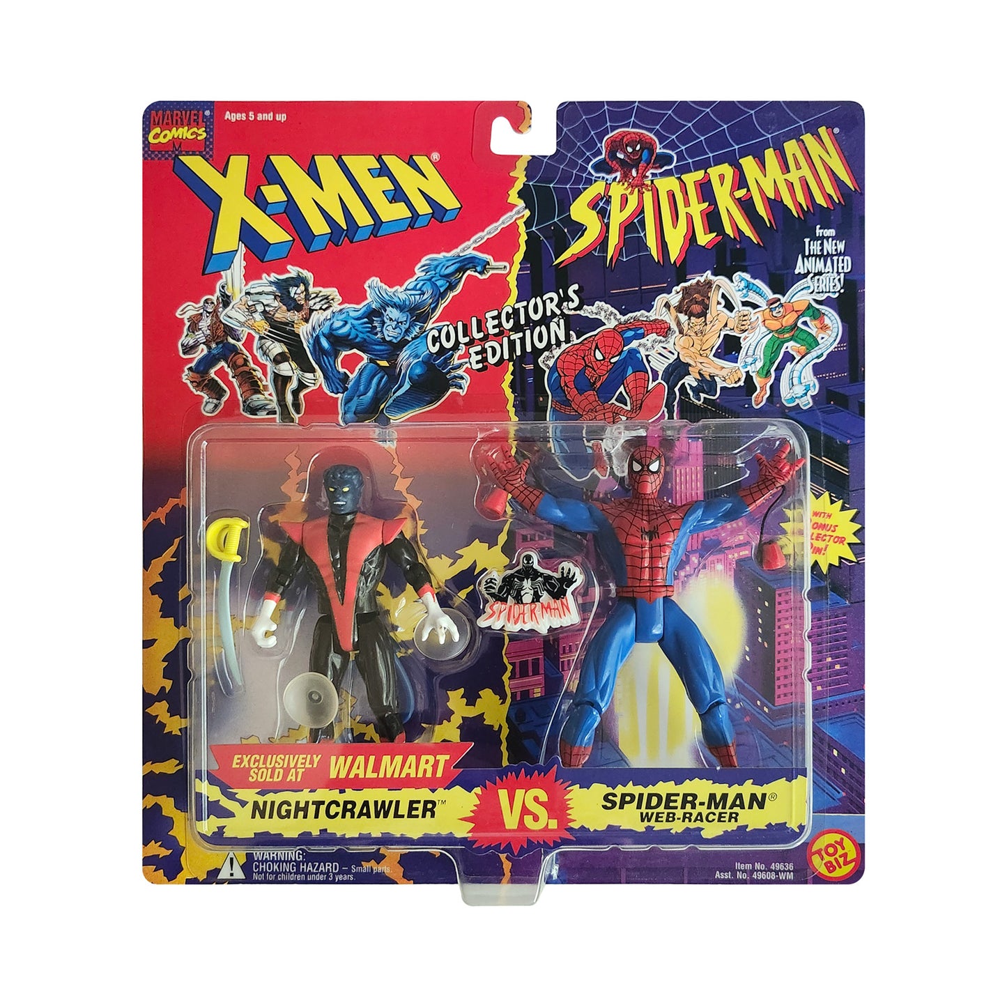 X-Men & Spider-Man Animated Series Collectors Edition Nightcrawler vs. Spider-Man (Web-Racer) Exclusive Action Figure 2-Pack