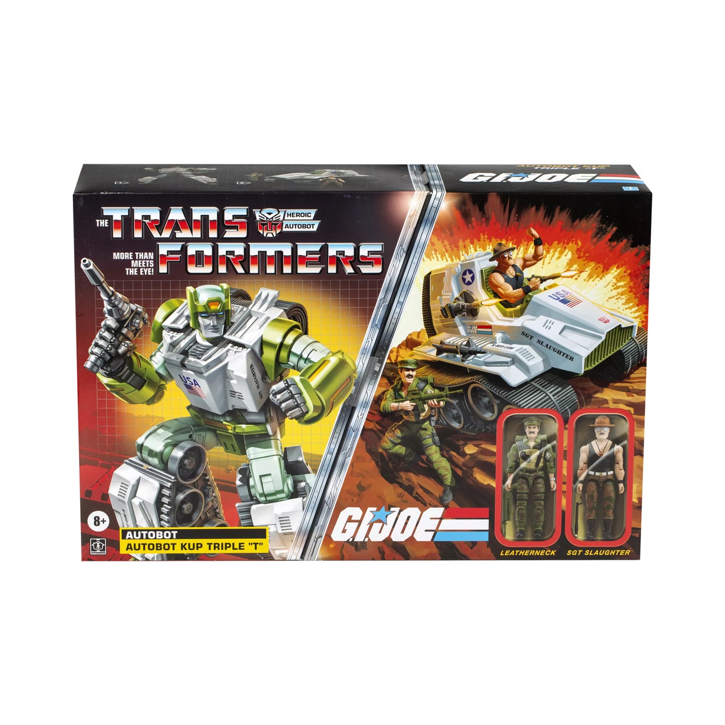 G.I. Joe x Transformers Collaborative Kup Triple T with Sgt. Slaughter and Leatherneck Action Figures