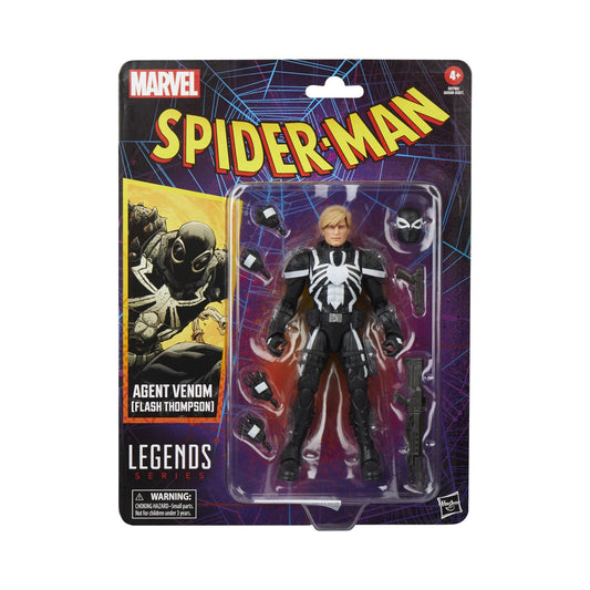 Marvel Legends Spider-Man Retro Collection Agent Venom (Flash Thompson) 6-Inch Action Figure, Not Mint