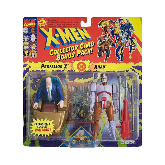 X-Men Collector Card Bonus Back Professor X & Ahab Exclusive Action Figure 2-Pack
