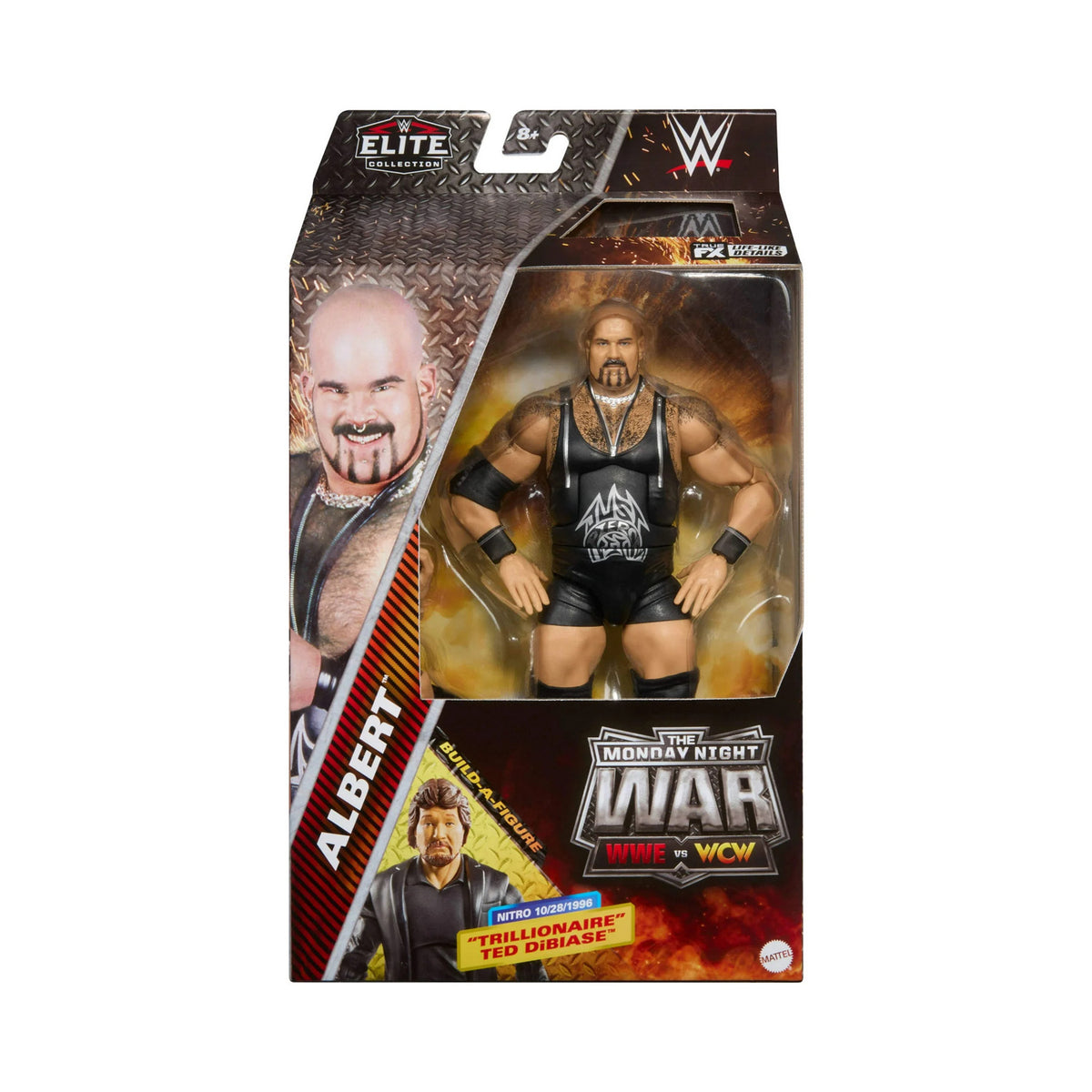 WWE Elite Monday Night War Collection Albert Action Figure and "Trillionaire" Ted DiBiasi Build-A-Figure Piece, Not Mint