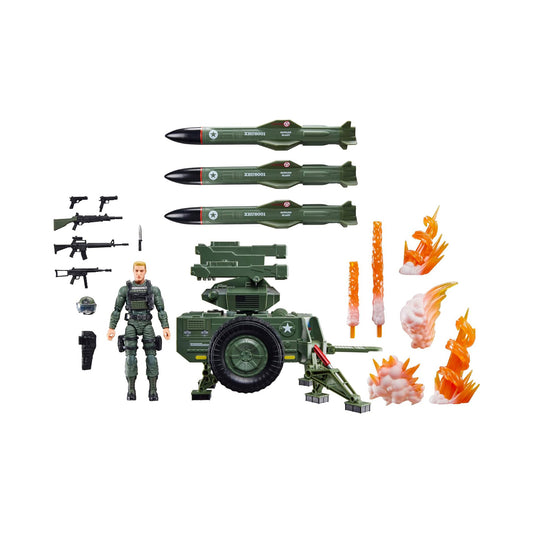 G.I. Joe Classified Series #182 Clayton “Hawk” Abernathy with M.M.S. (Mobile Missile System) Towable Vehicle 6-Inch Scale Action Figure Set