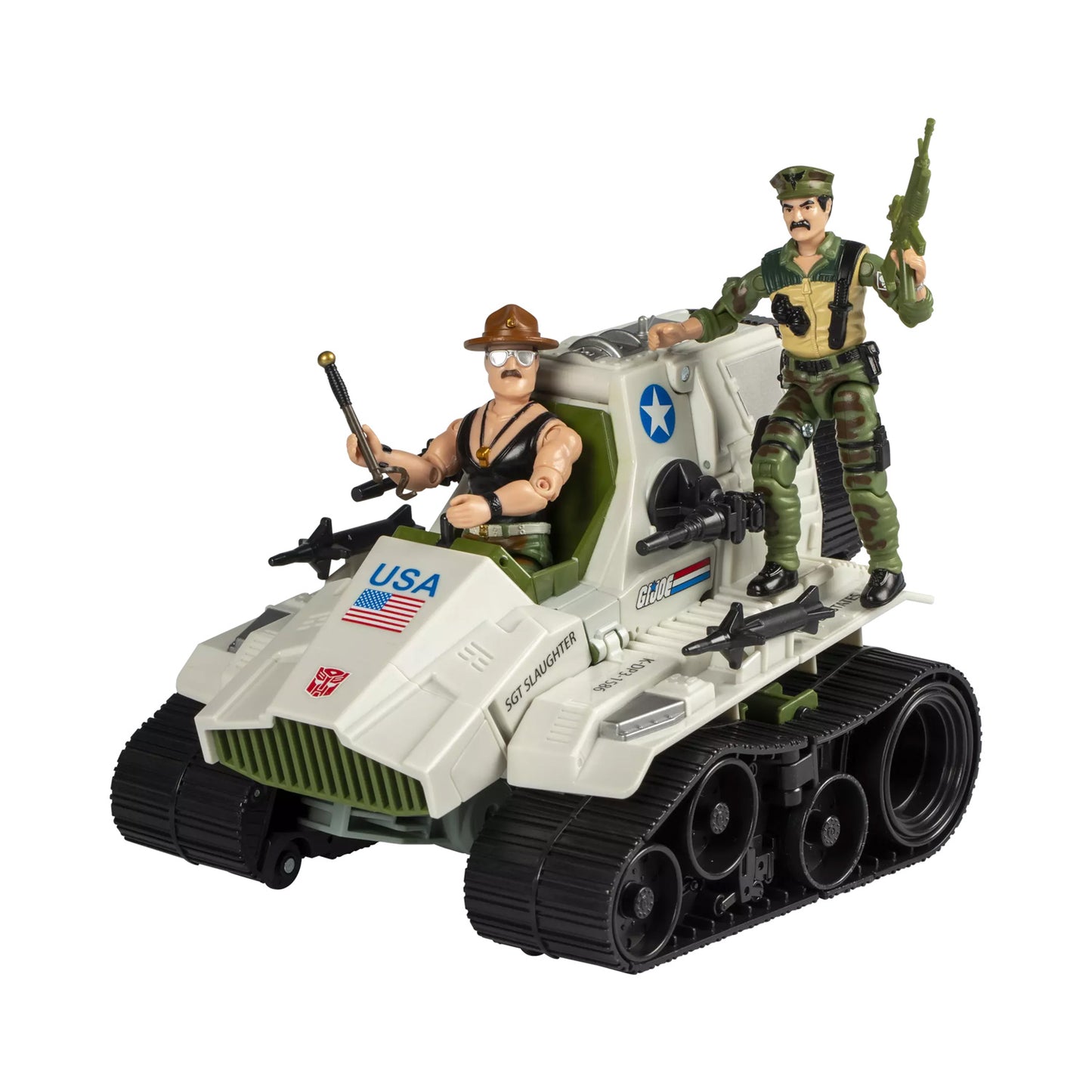 G.I. Joe x Transformers Collaborative Kup Triple T with Sgt. Slaughter and Leatherneck Action Figures