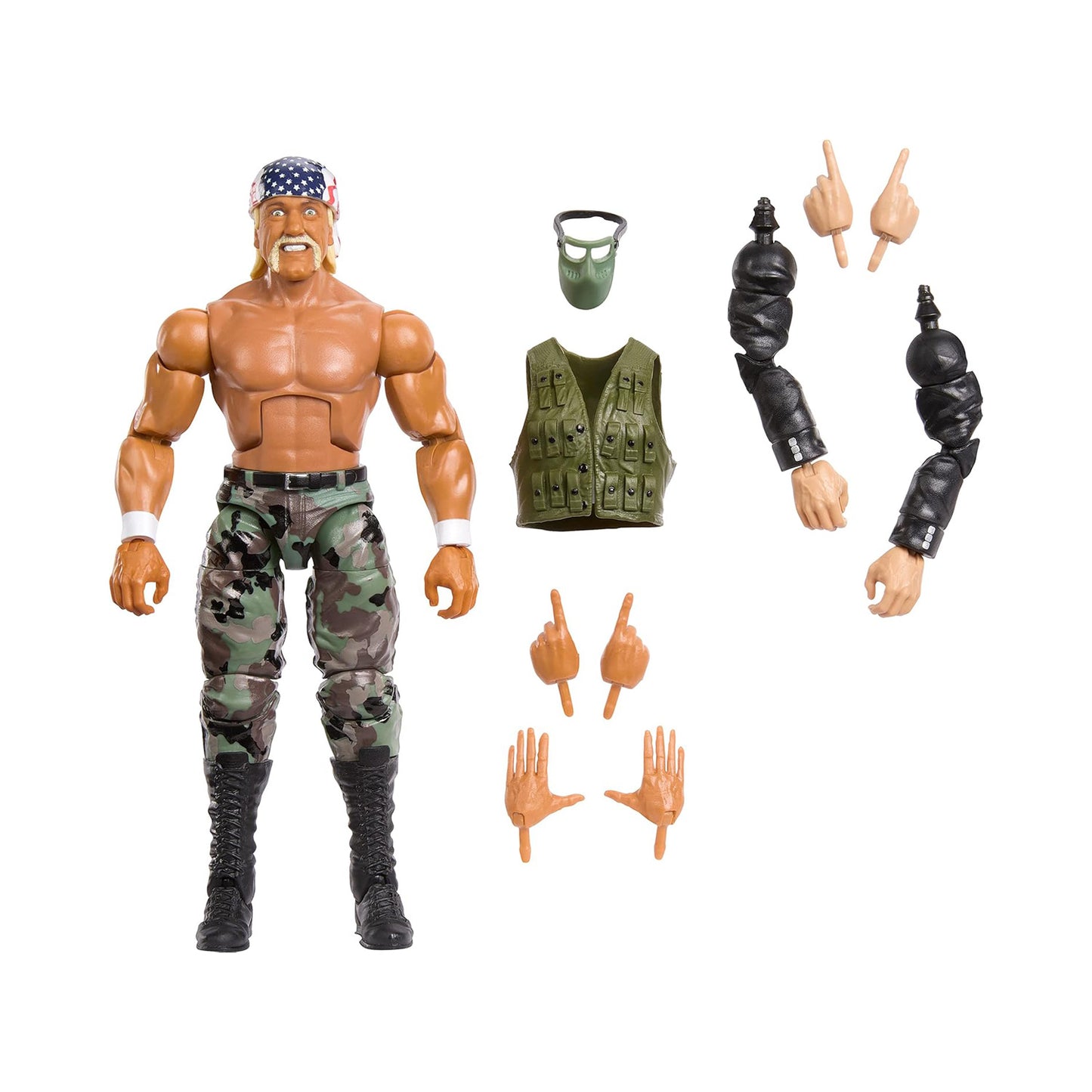 WWE Elite Summer Slam Hulk Hogan Action Figure and Mr. Perfect (1992) Build-A-Figure Pieces