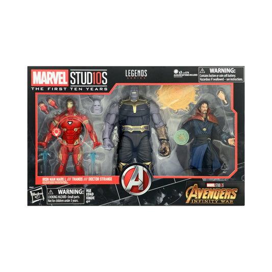 Marvel Studios: The First Ten Years Infinity War Action Figure 3-Pack (Iron Man Mark L, Thanos, & Doctor Strange)