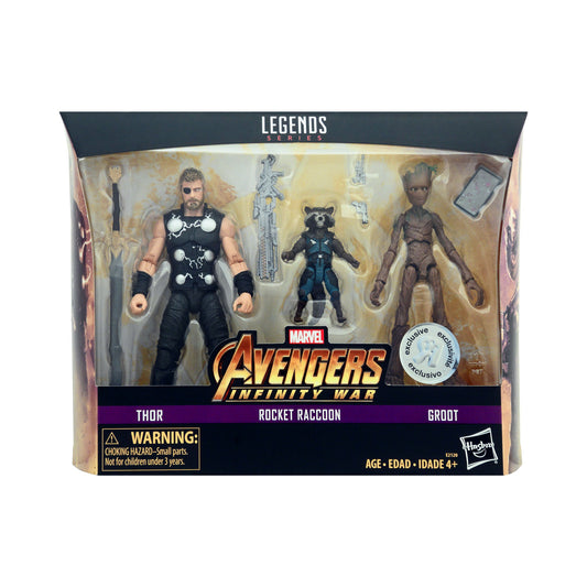 Marvel Legends Avengers Infinity War Thor, Rocket Raccoon, and Groot 3-Pack