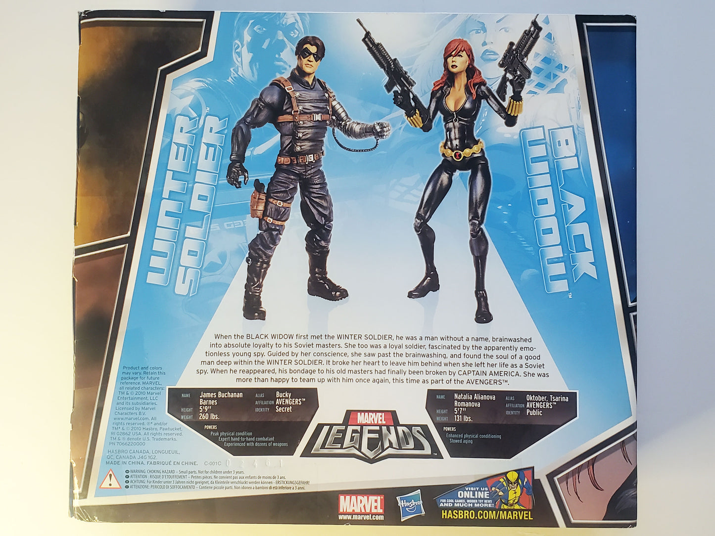 Marvel Legends Exclusive Black Widow & Winter Soldier (Black Widow in Black Costume) Action Figure 2-Pack