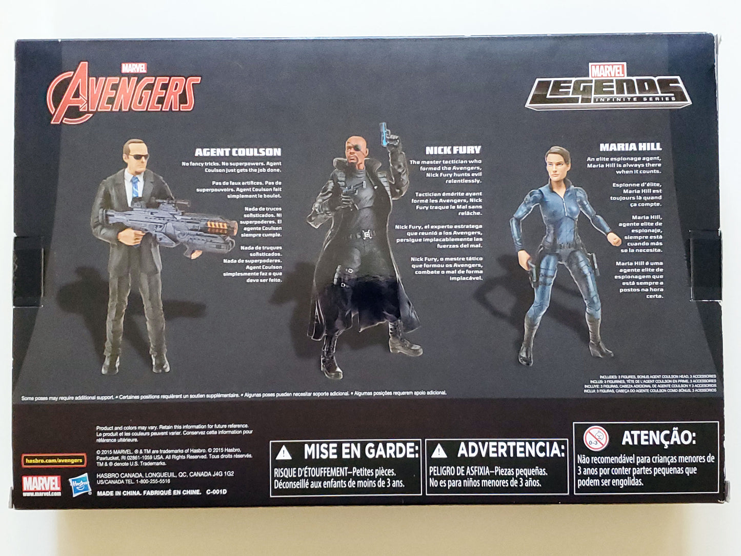 Marvel Legends Exclusive S.H.I.E.L.D. Action Figure 3-Pack (Agent Coulson, Nick Fury, Maria Hill)