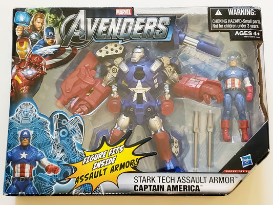 The Avengers Stark Tech Assault Armor with Captain America 3.75-Inch Action Figure