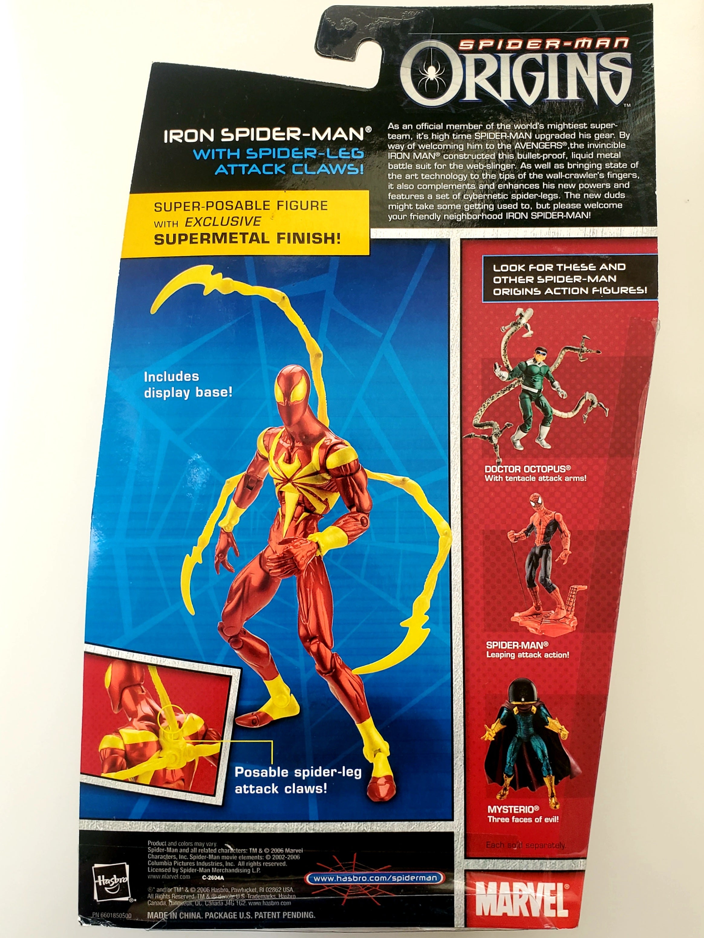 Spider-Man Origins Iron Spider-Man with Spider-Leg Attack Claws 6-Inch  Action Figure
