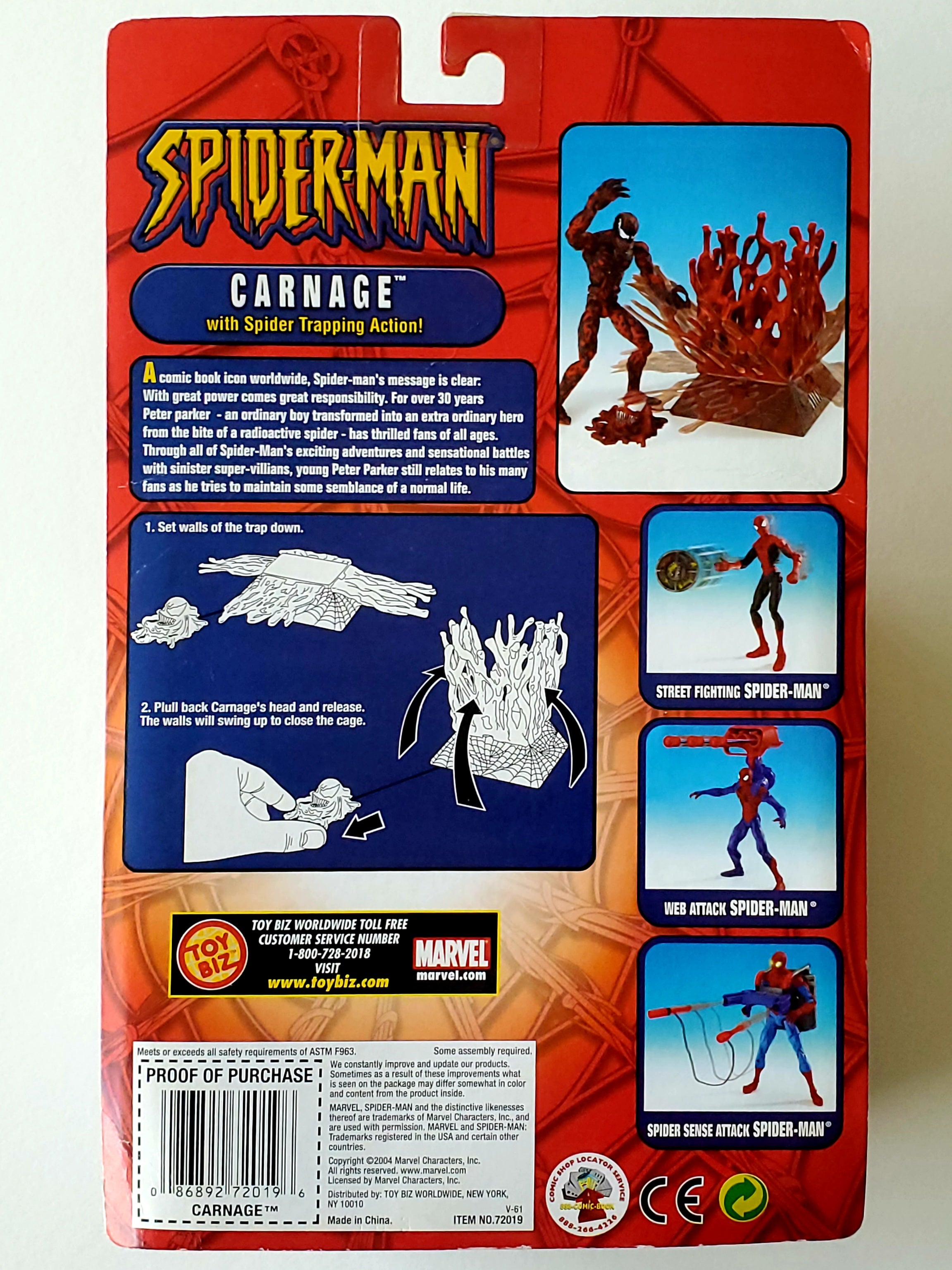 Spider-Man Classics Carnage with Spider Trapping Action 6-Inch