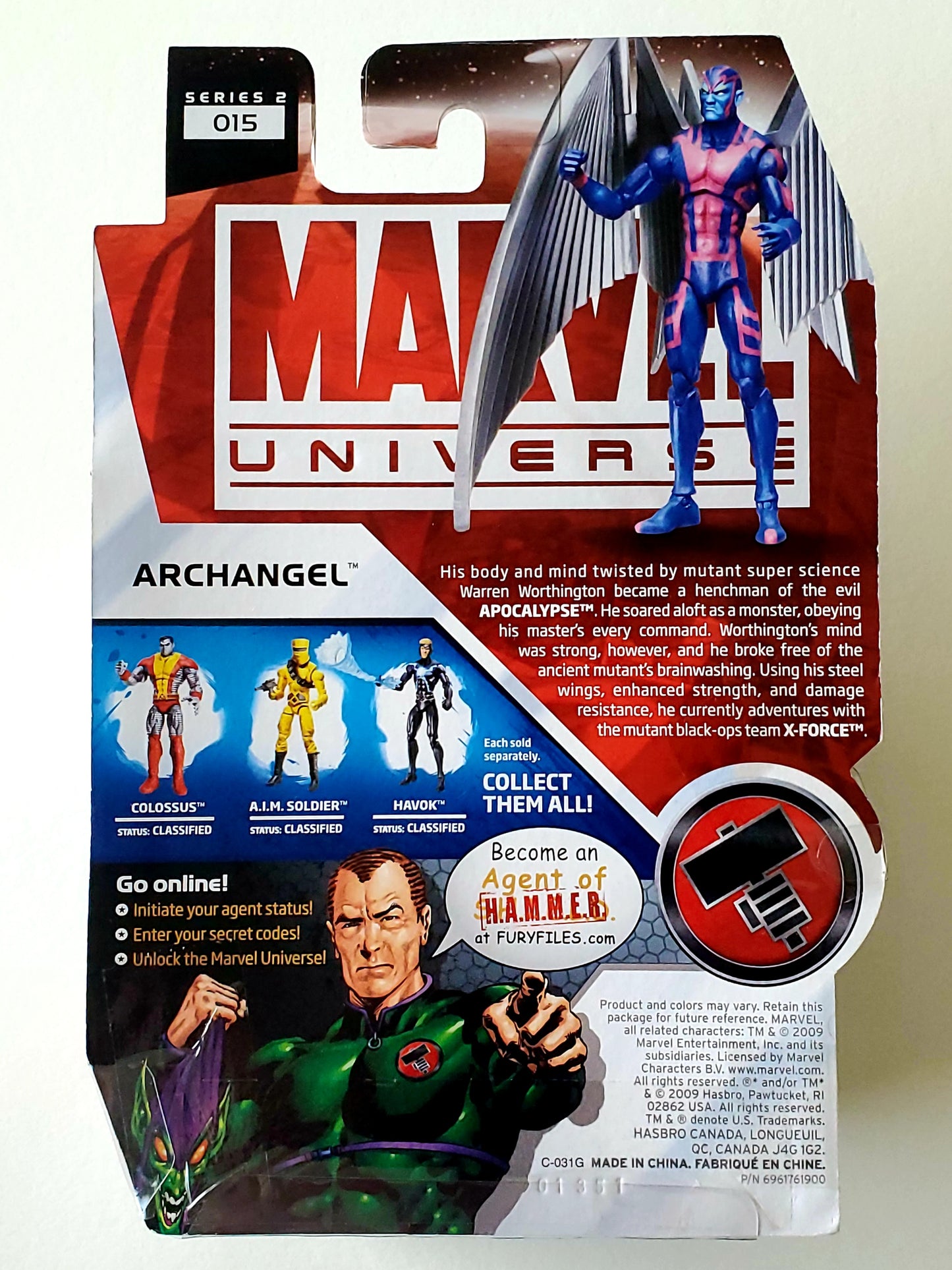 Marvel Universe Series 2 Figure 15 Archangel (death mask variant)