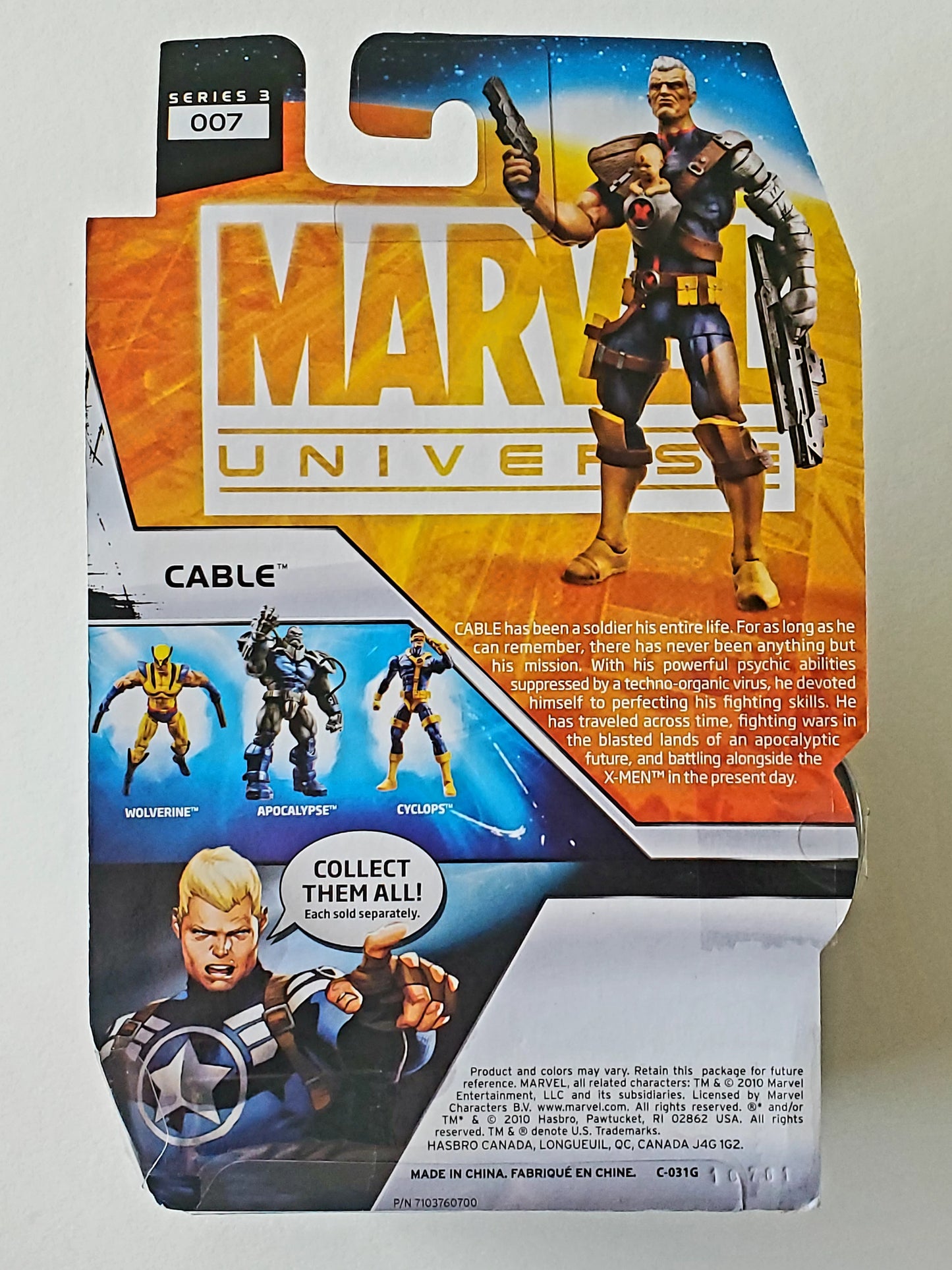 Marvel Universe Series 3 Figure 007 Cable (with Baby Hope)