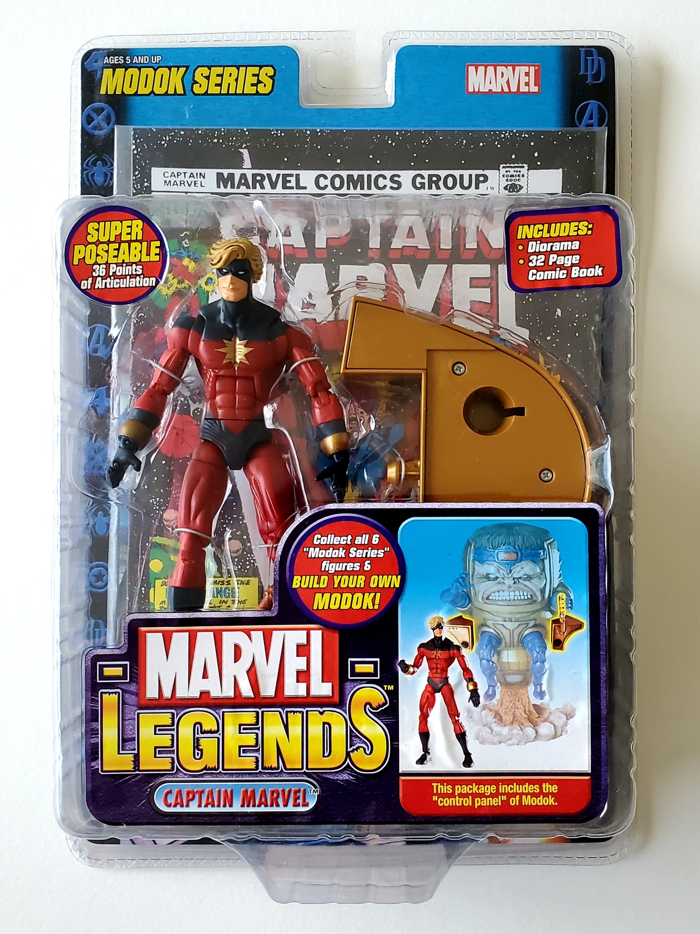 Marvel Legends Modok Series Captain Marvel (red & blue costume)