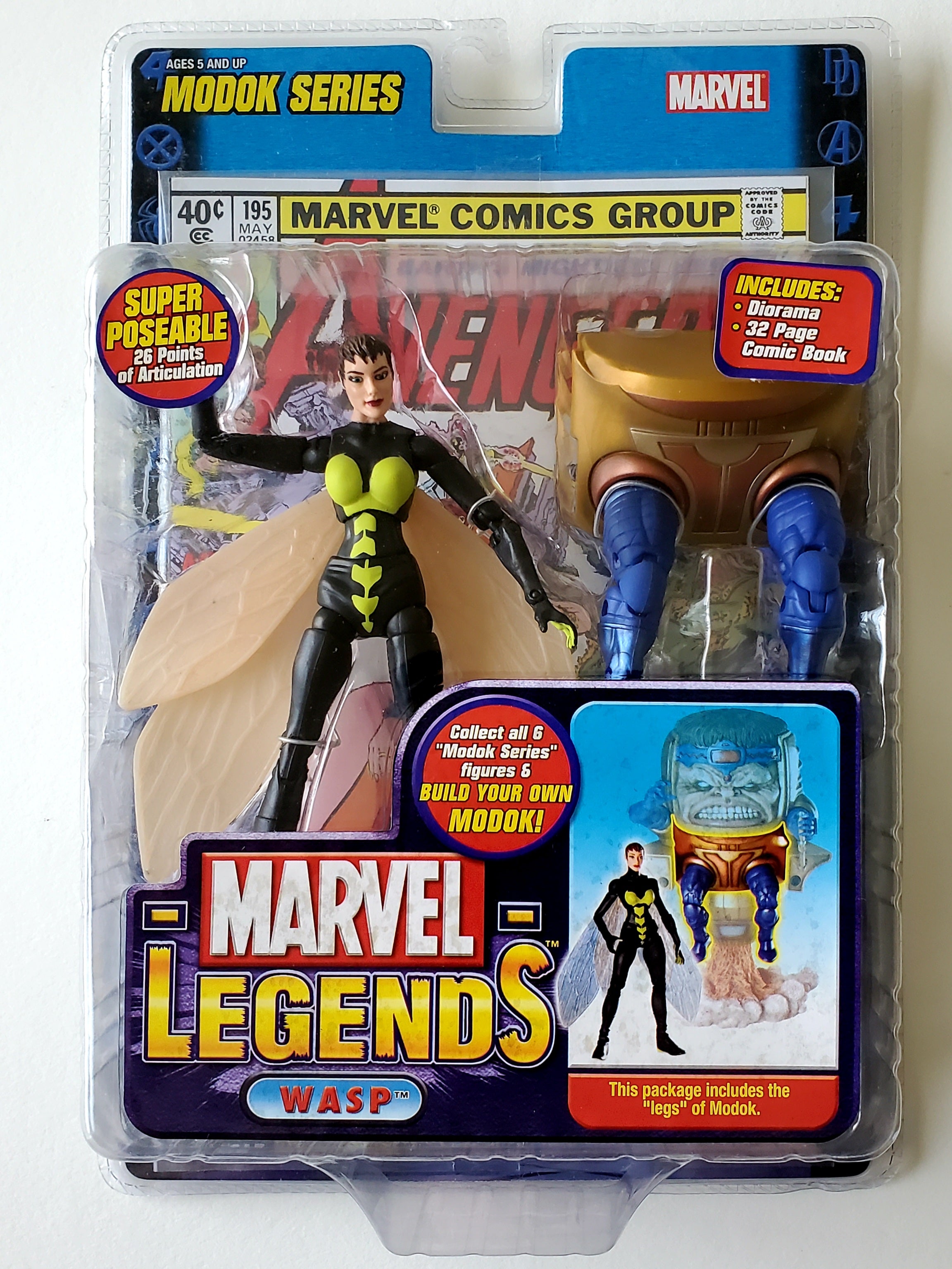 Modok Figure Marvel Legends MODOK Series Wasp (Black & Yellow) 6-Inch Action Figure ...
