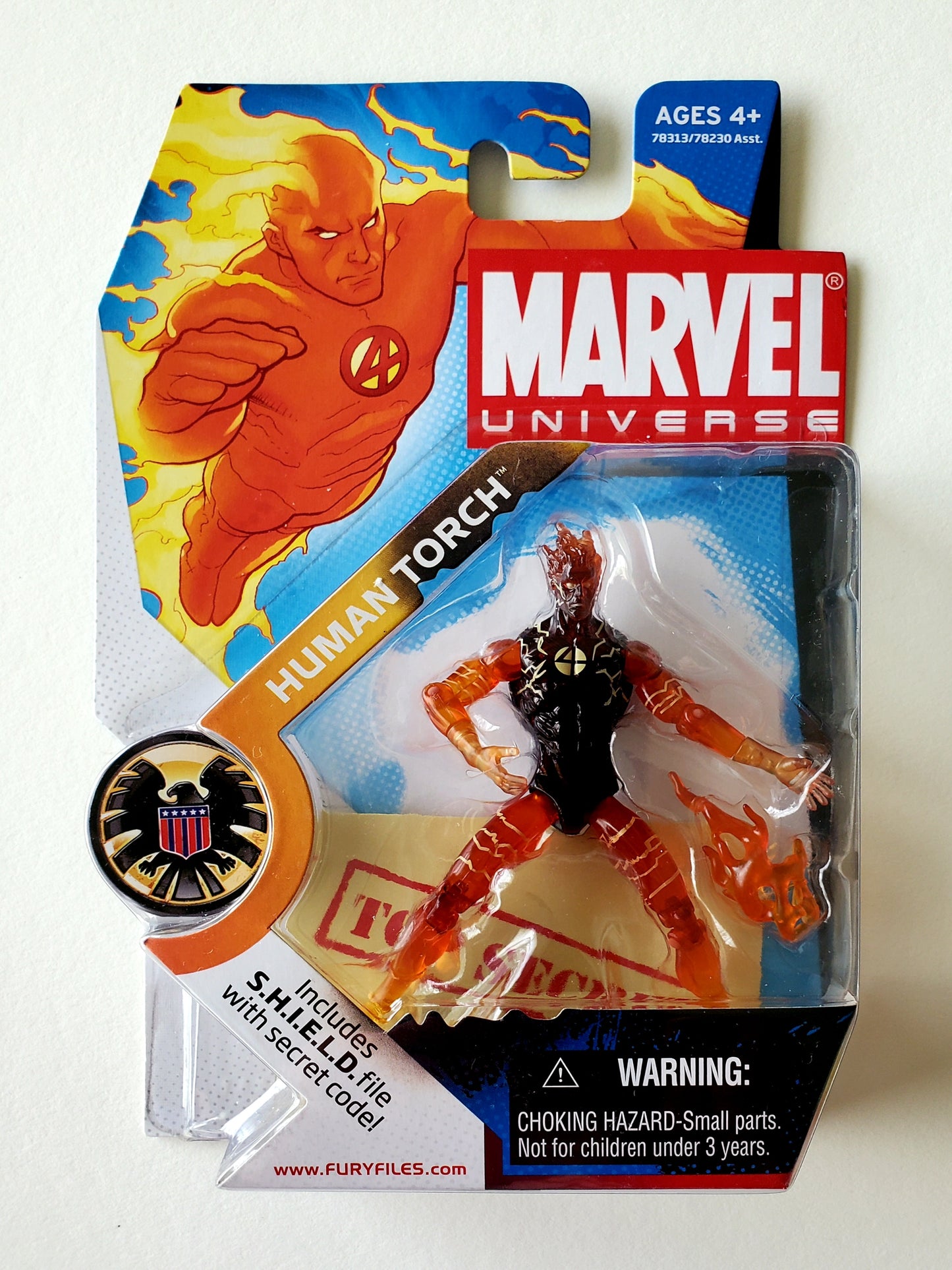 Marvel Universe Series 1 Figure 7 Human Torch (Flame On) 3.75-Inch Action Figure