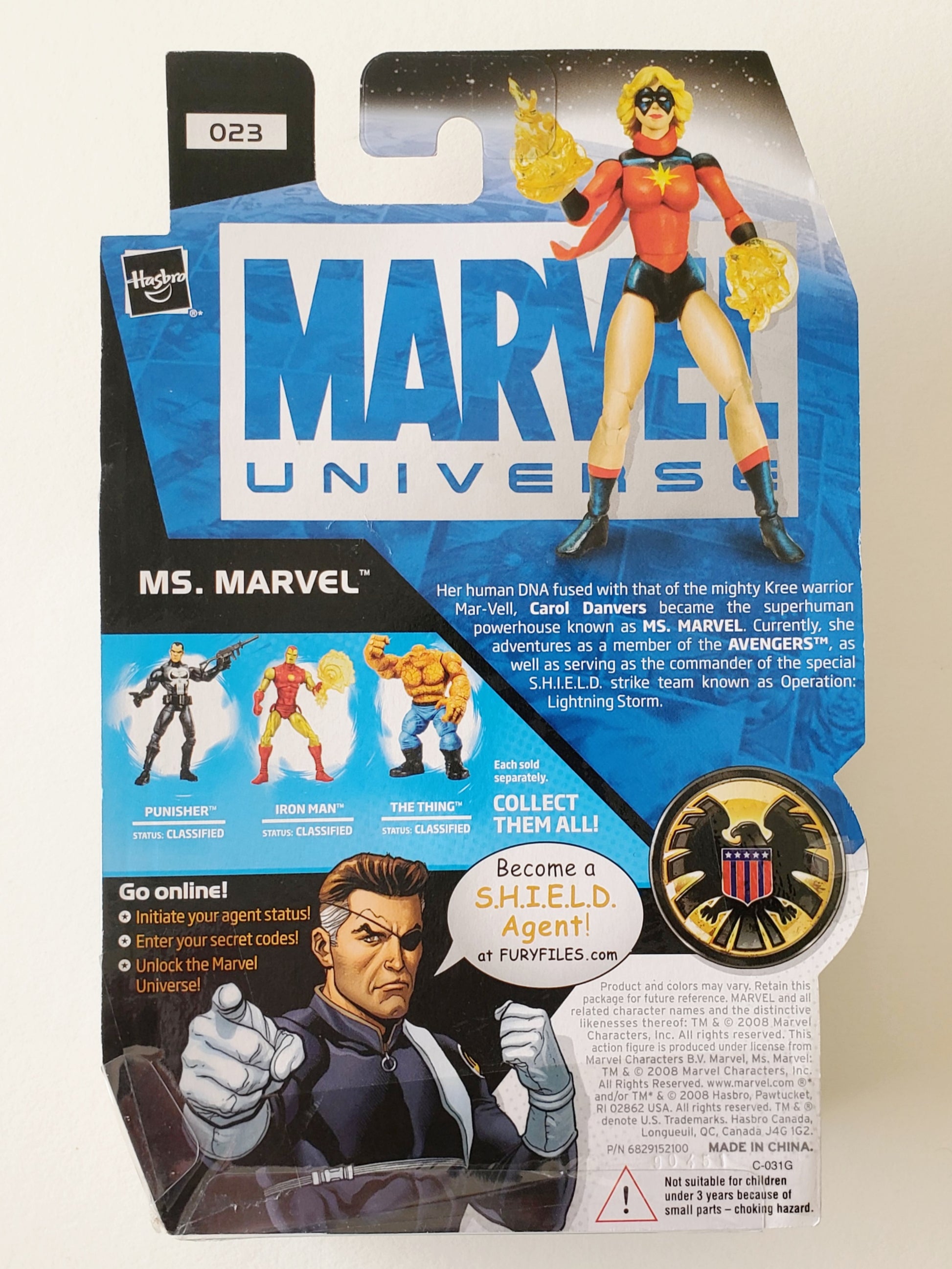 Marvel Universe Series 1 Figure 23 Ms. Marvel (Classic with Short Hair ...