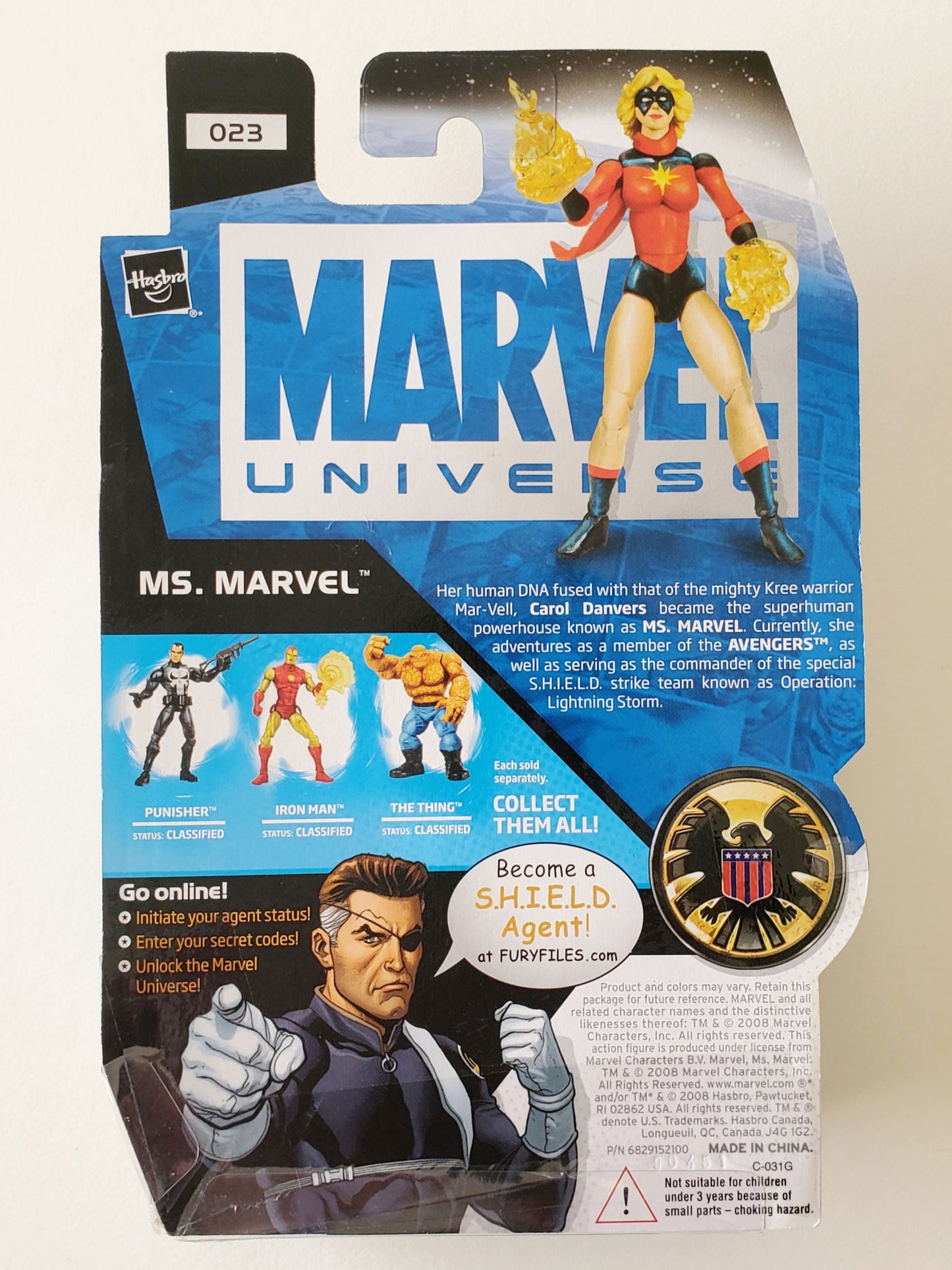 Marvel Universe Series 1 Figure 23 Ms. Marvel (Classic with Short Hair) 3.75-Inch Action Figure