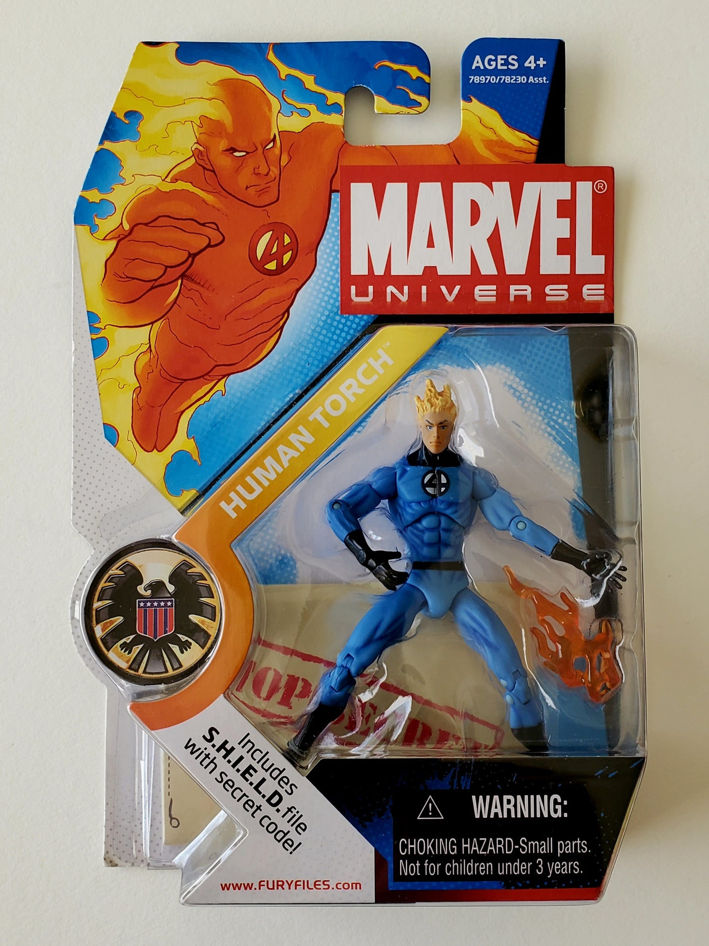 Marvel Universe Series 1 Figure 11 Human Torch (Light Blue Suit) 3.75-Inch Action Figure