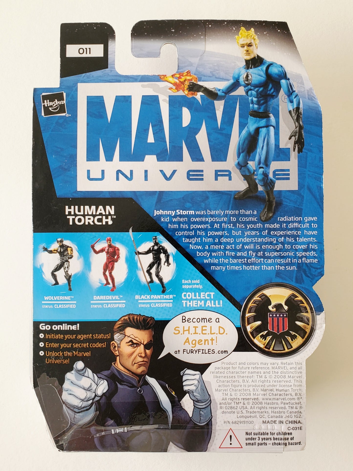 Marvel Universe Series 1 Figure 11 Human Torch (Light Blue Suit) 3.75-Inch Action Figure