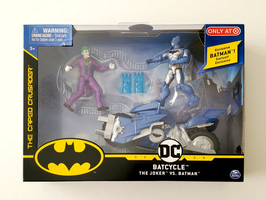 DC Comics Batcycle and 4-inch Joker vs. Batman Figures Exclusive