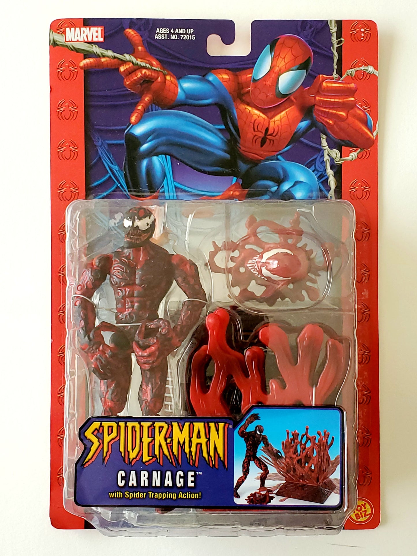 Spider-Man Classics Carnage with Spider Trapping Action 6-Inch Action Figure