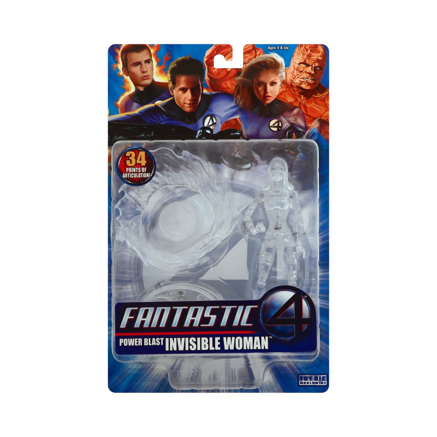 Power Blast Invisible Woman Action Figure from the Fantastic Four Movie (Clear Variant)