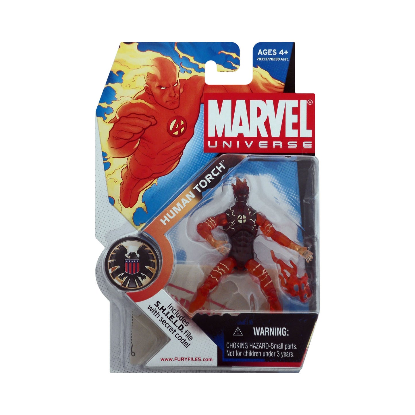 Marvel Universe Series 1 Figure 7 Human Torch (Flame On) 3.75-Inch Action Figure