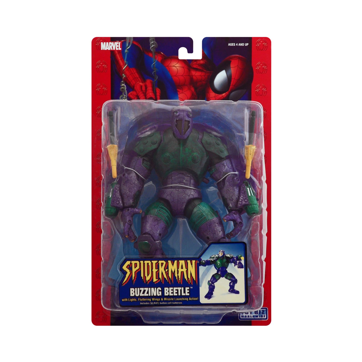 Spider-Man Classics Buzzing Beetle with Lights, Fluttering Wings, & Mi ...