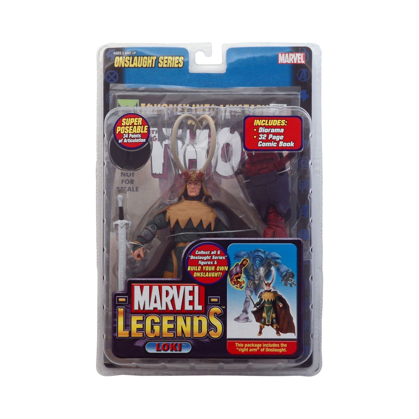 Marvel Legends Onslaught Series Loki (Long Horn) 6-Inch Action Figure