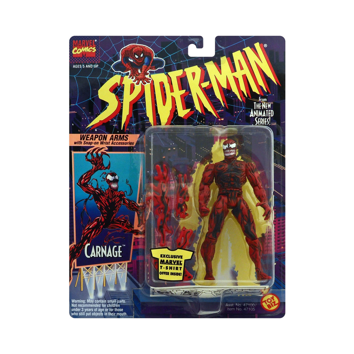 Spider-Man Carnage with Weapon Arms 5-Inch Action Figure