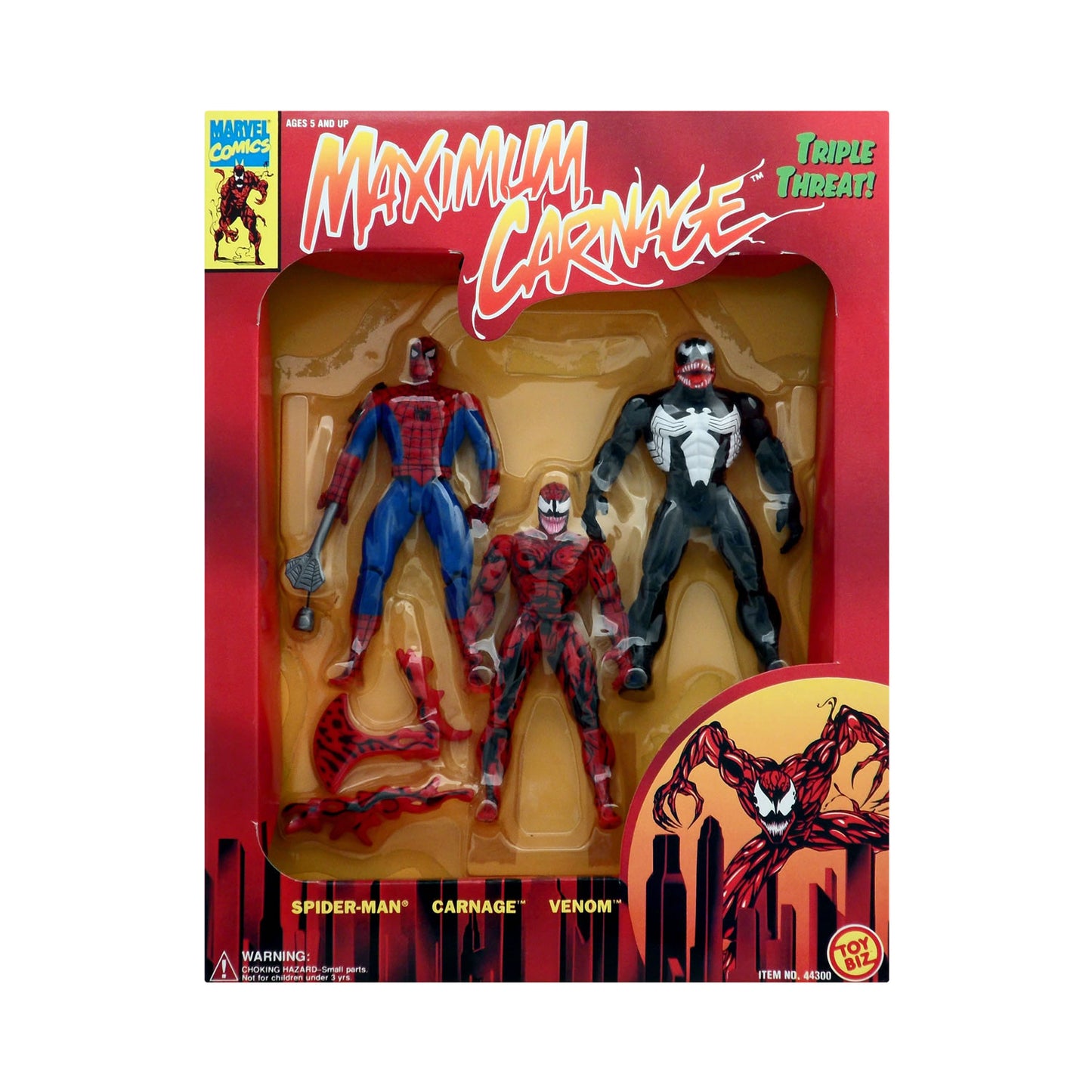 Maximum Carnage Triple Threat! Pack with Spider-Man, Venom, & Carnage Action Figures